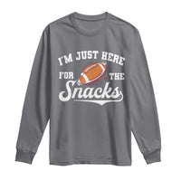 Funny American Football I'm Just Here For The Snacks Long Sleeve Shirt Vintage Star