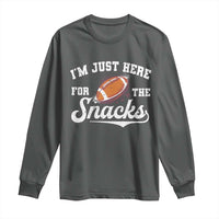Funny American Football I'm Just Here For The Snacks Long Sleeve Shirt Vintage Star