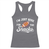 Funny American Football I'm Just Here For The Snacks Racerback Tank Top Vintage Star