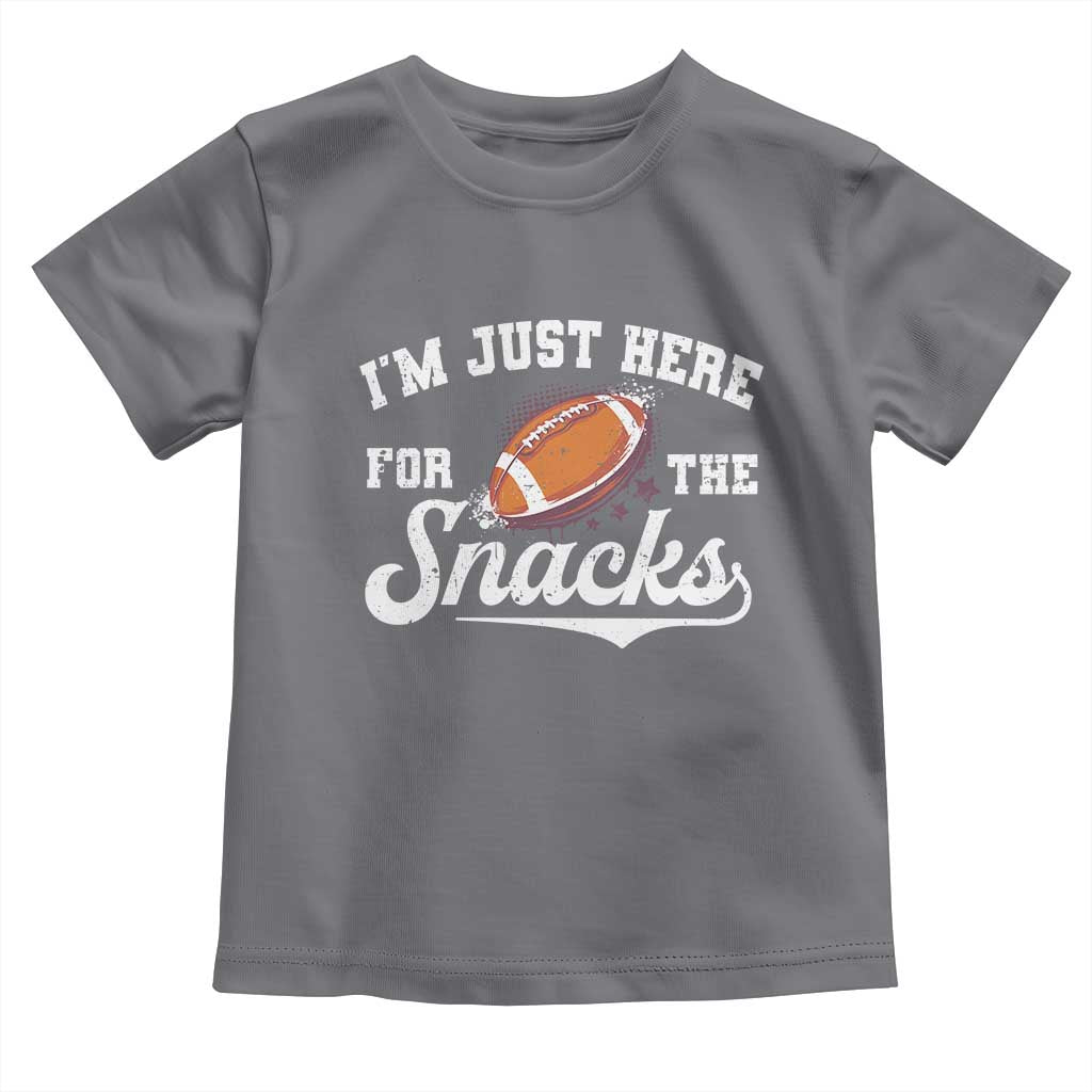 Funny American Football I'm Just Here For The Snacks Toddler T Shirt Vintage Star