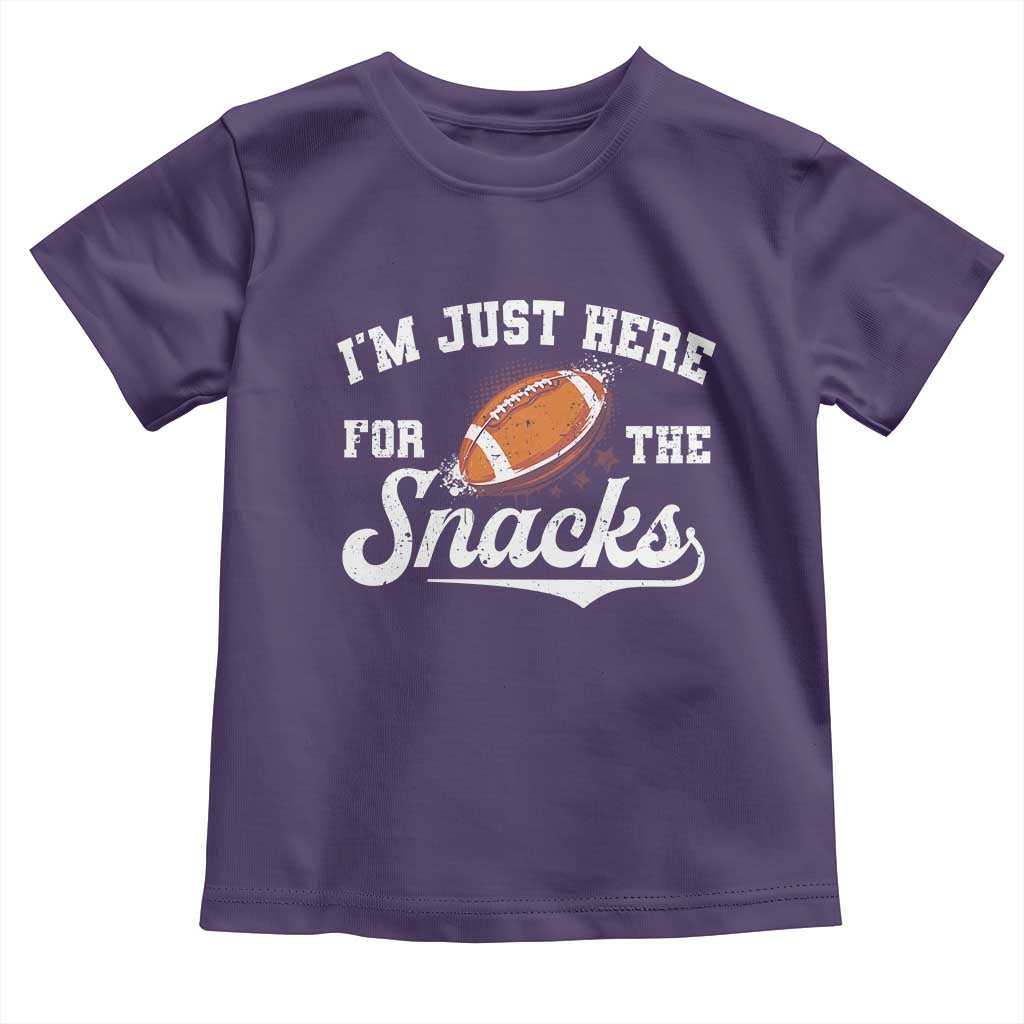 Funny American Football I'm Just Here For The Snacks Toddler T Shirt Vintage Star