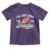 Funny American Football I'm Just Here For The Snacks Toddler T Shirt Vintage Star