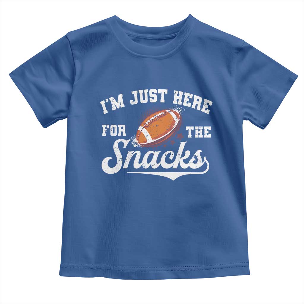 Funny American Football I'm Just Here For The Snacks Toddler T Shirt Vintage Star