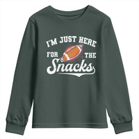Funny American Football I'm Just Here For The Snacks Youth Sweatshirt Vintage Star