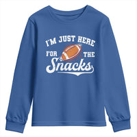 Funny American Football I'm Just Here For The Snacks Youth Sweatshirt Vintage Star