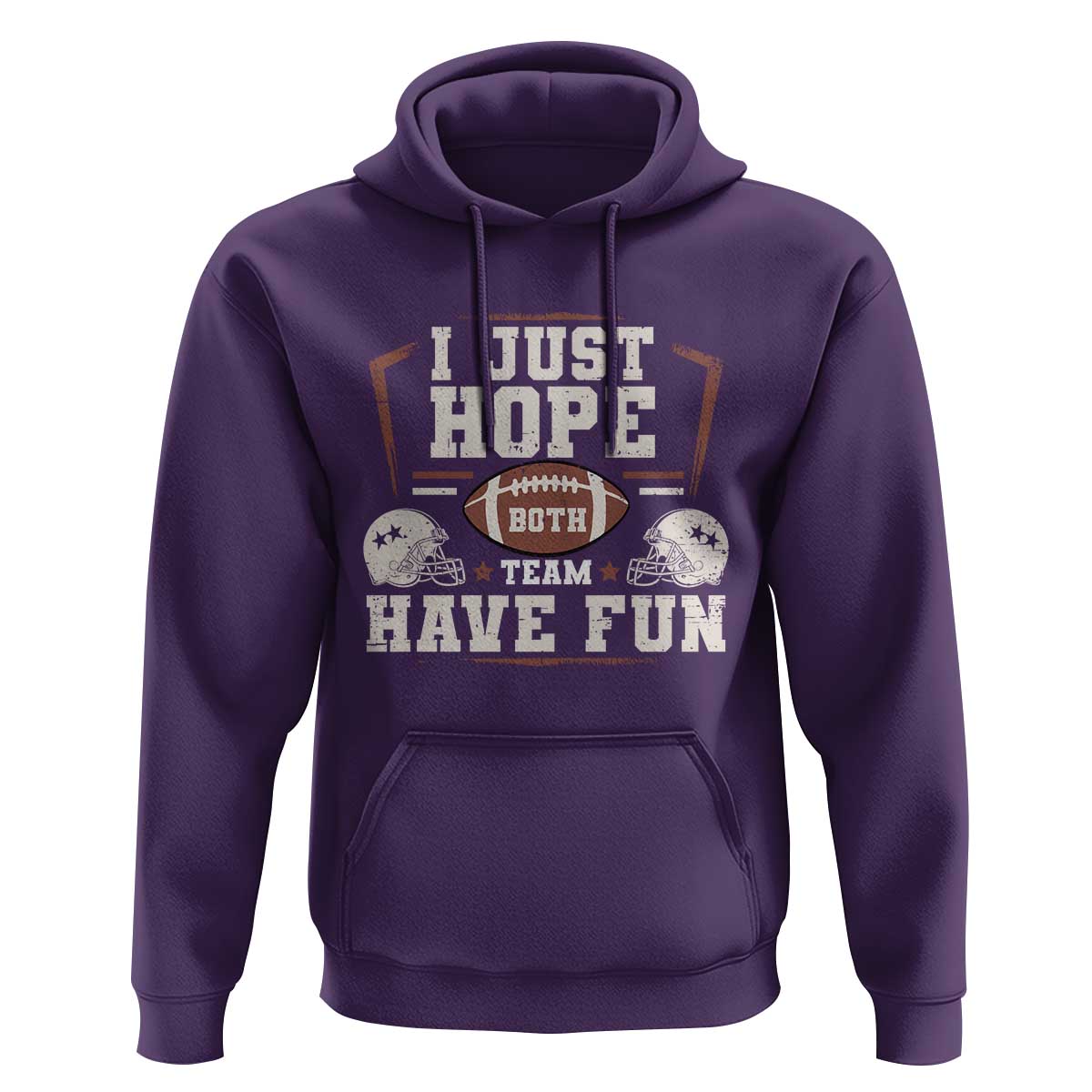 Funny American Football Hoodie I Just Hope Both Team Have Fun Helmet