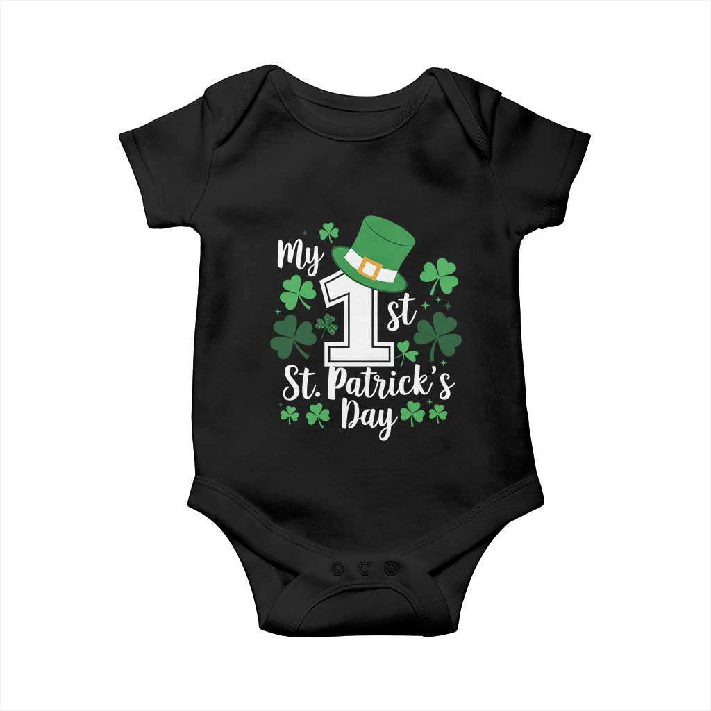 Funny My 1st St Patrick's Day Baby Onesie Shamrock