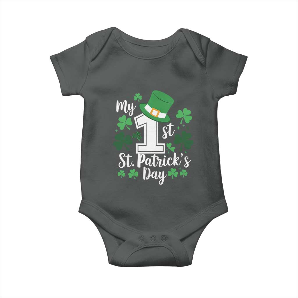Funny My 1st St Patrick's Day Baby Onesie Shamrock