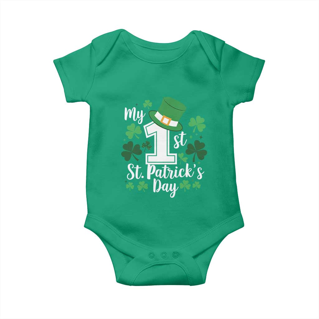 Funny My 1st St Patrick's Day Baby Onesie Shamrock