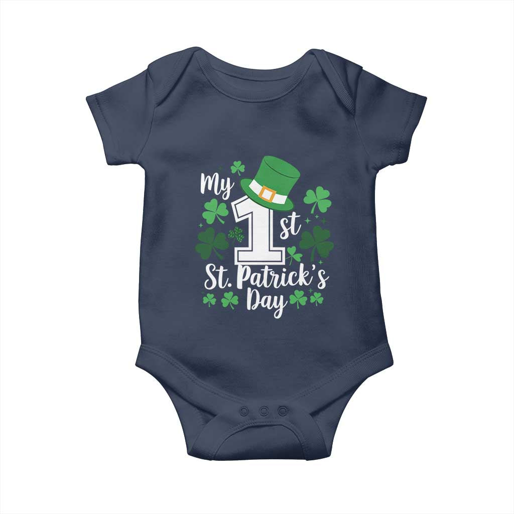 Funny My 1st St Patrick's Day Baby Onesie Shamrock
