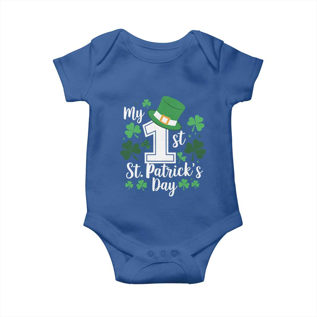 Funny My 1st St Patrick's Day Baby Onesie Shamrock