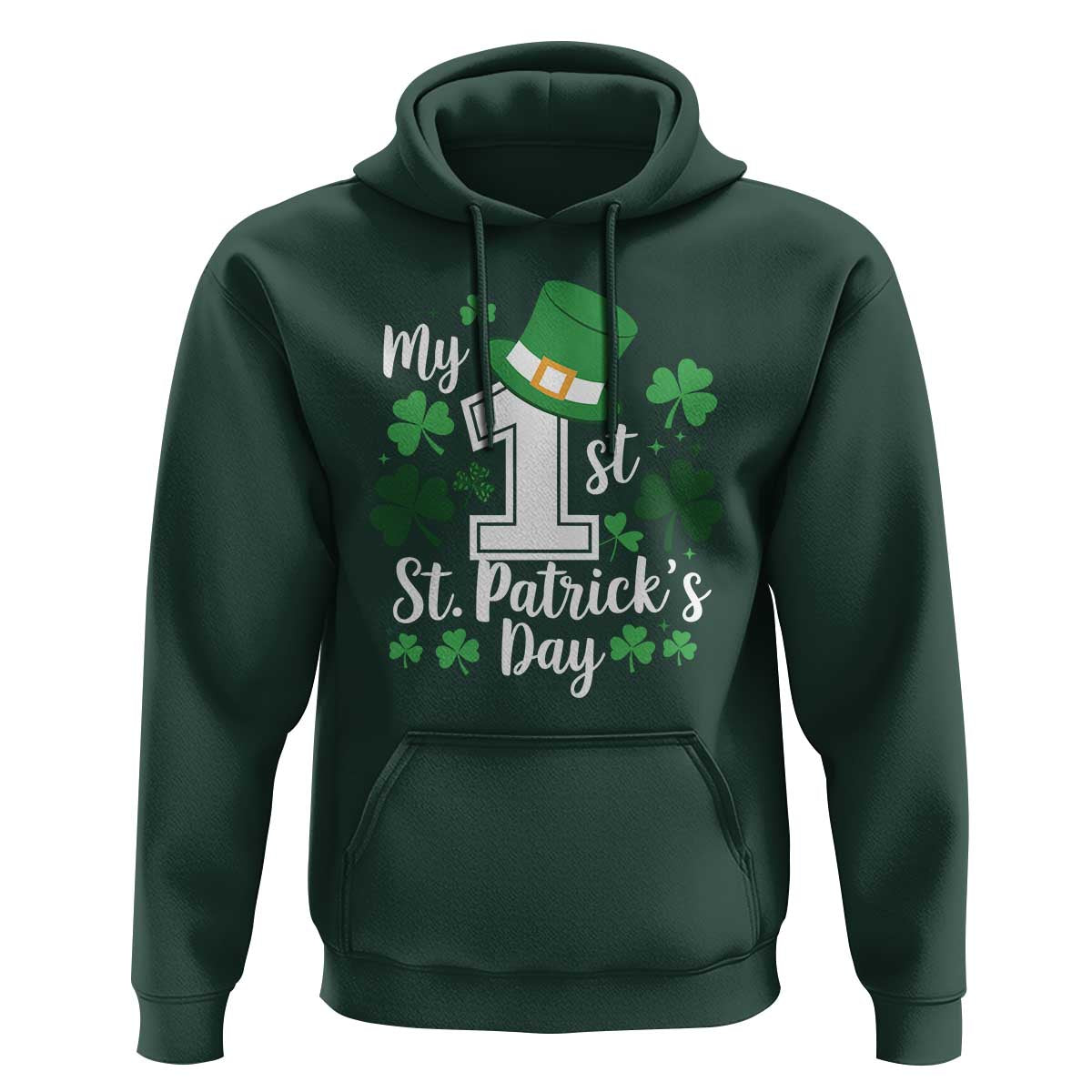 Funny My 1st St Patrick's Day Hoodie Shamrock