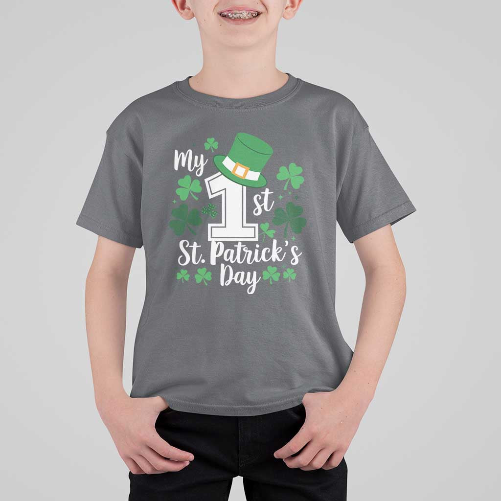 Funny My 1st St Patrick's Day T Shirt For Kid Shamrock