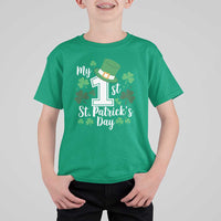 Funny My 1st St Patrick's Day T Shirt For Kid Shamrock