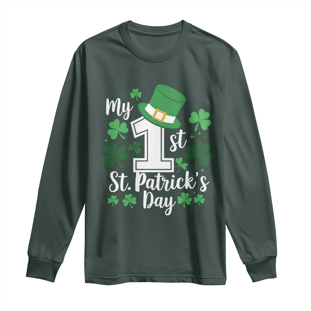 Funny My 1st St Patrick's Day Long Sleeve Shirt Shamrock