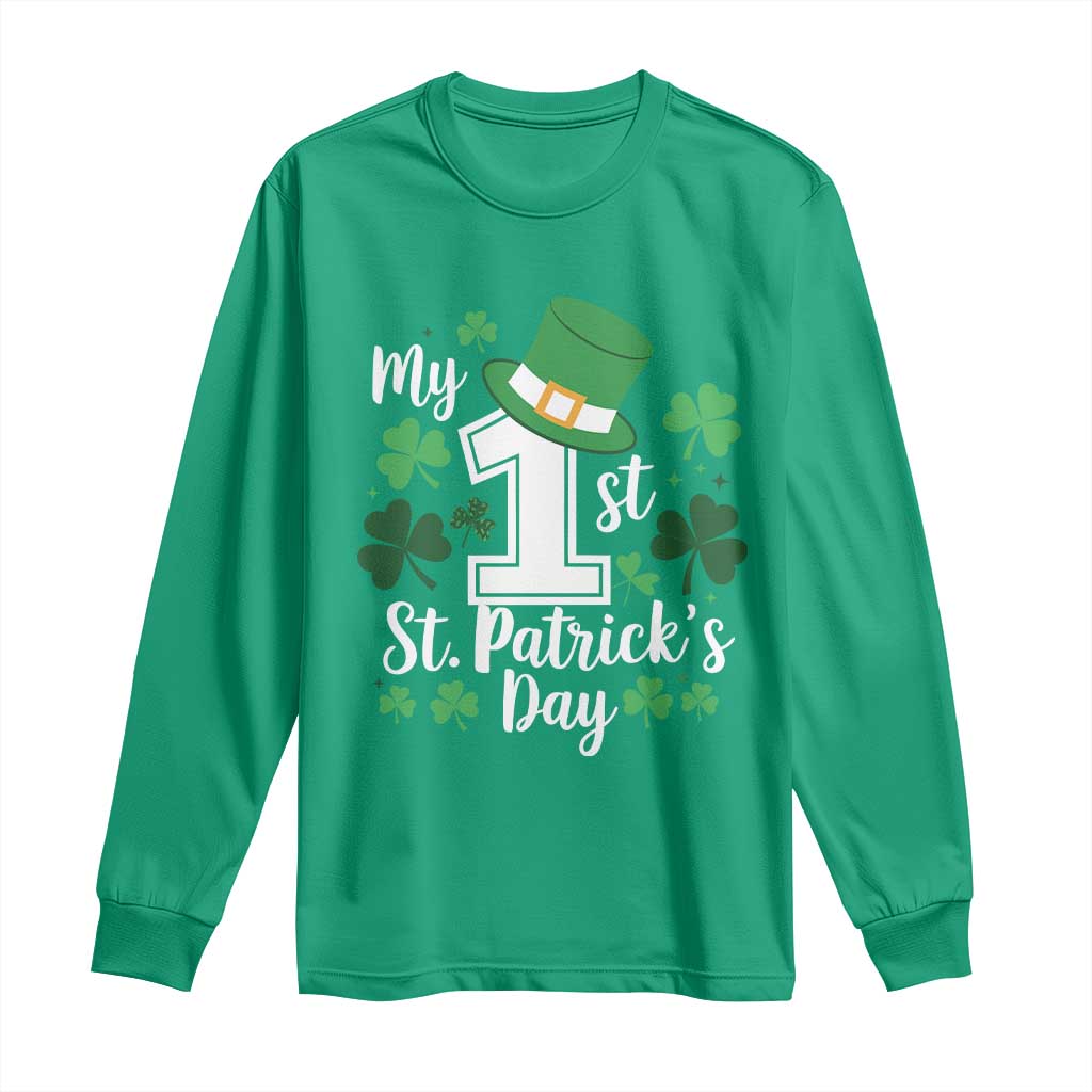 Funny My 1st St Patrick's Day Long Sleeve Shirt Shamrock