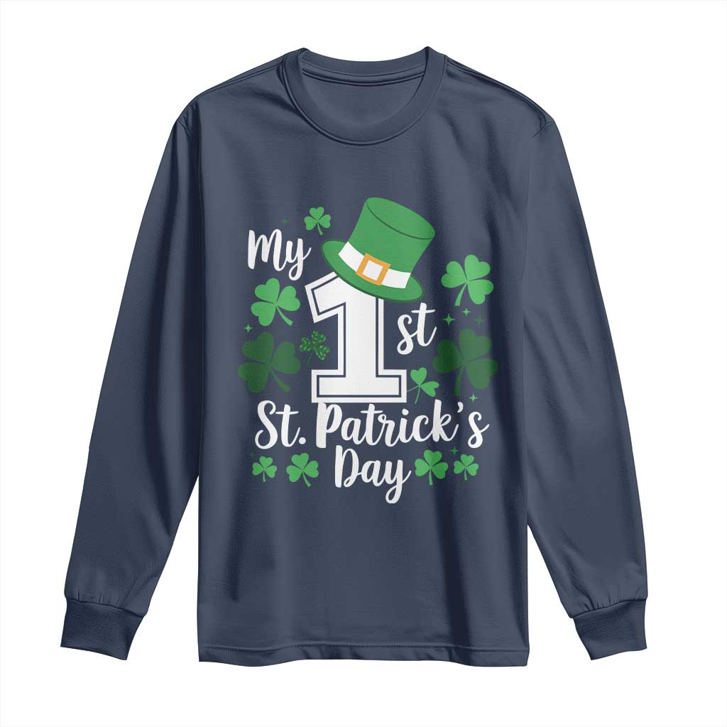 Funny My 1st St Patrick's Day Long Sleeve Shirt Shamrock