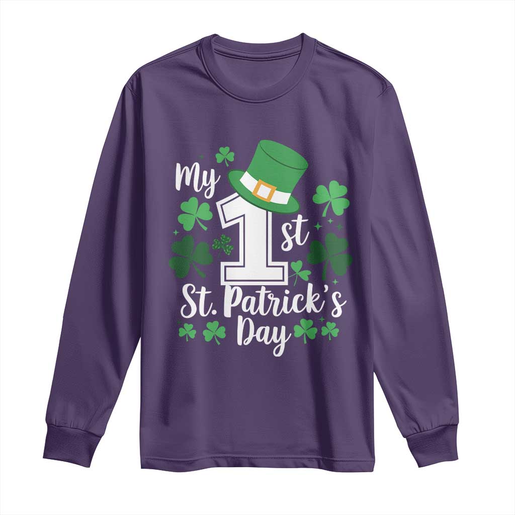 Funny My 1st St Patrick's Day Long Sleeve Shirt Shamrock