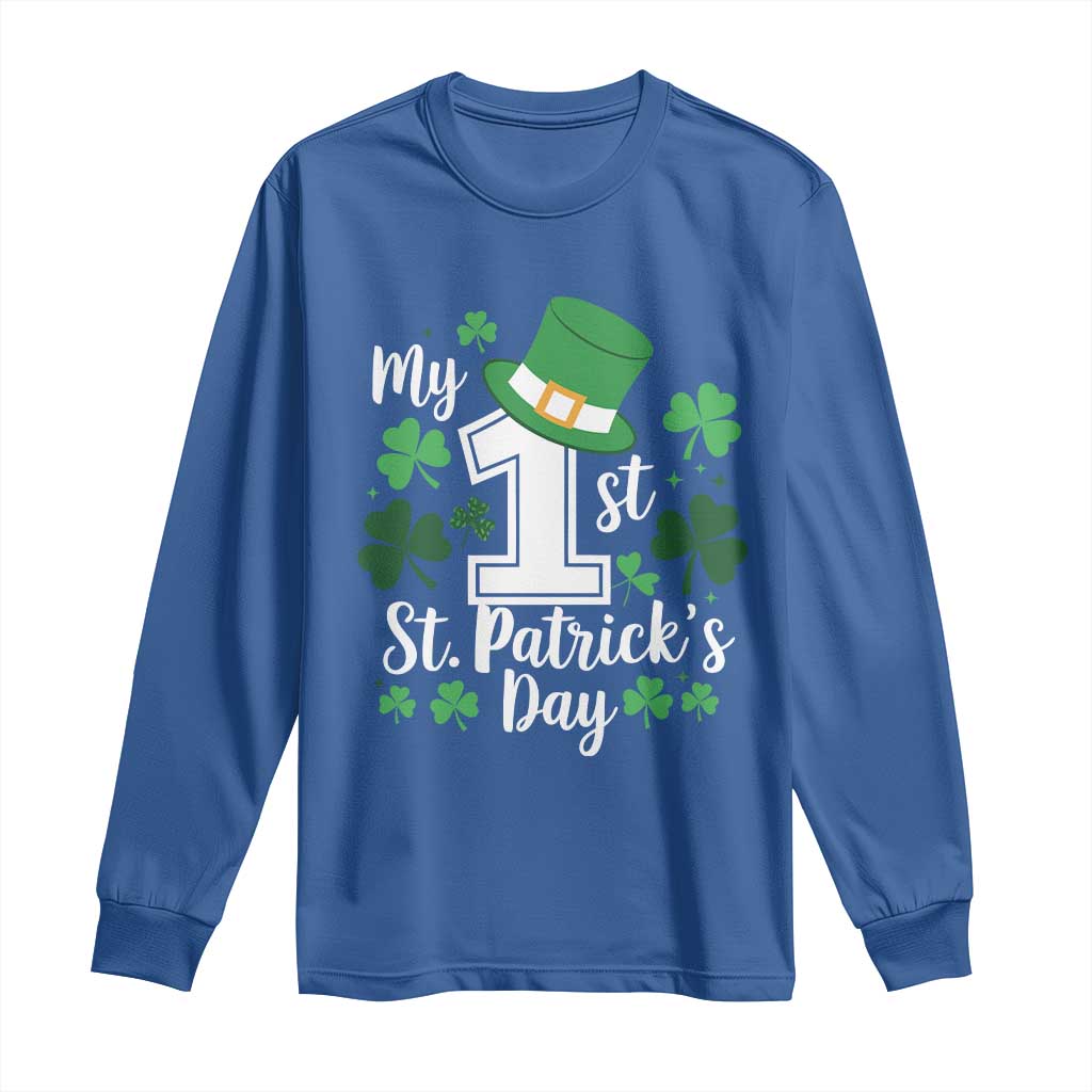 Funny My 1st St Patrick's Day Long Sleeve Shirt Shamrock