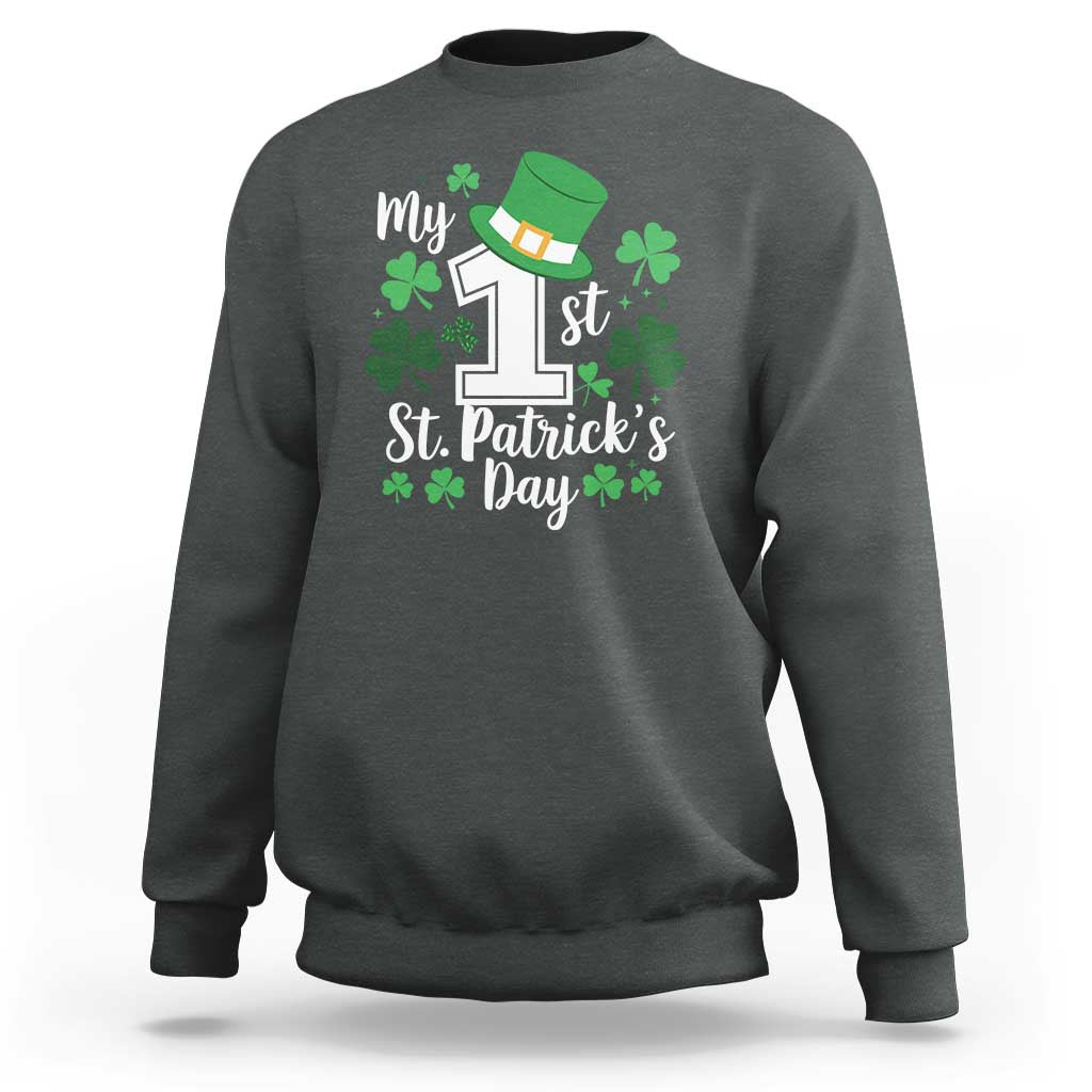 Funny My 1st St Patrick's Day Sweatshirt Shamrock
