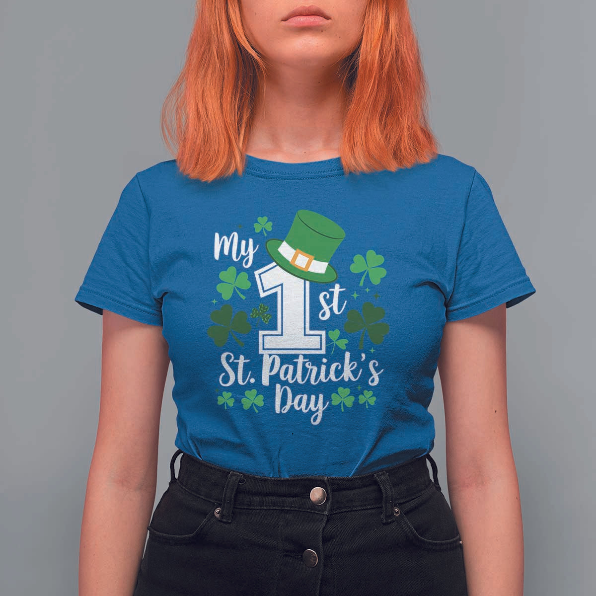 Funny My 1st St Patrick's Day T Shirt For Women Shamrock
