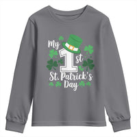 Funny My 1st St Patrick's Day Youth Sweatshirt Shamrock