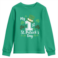 Funny My 1st St Patrick's Day Youth Sweatshirt Shamrock