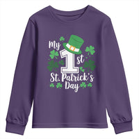 Funny My 1st St Patrick's Day Youth Sweatshirt Shamrock