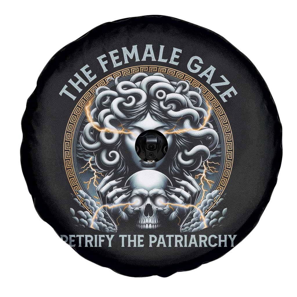 The Female Gaze Petrify The Patriarchy Spare Tire Cover Feminist
