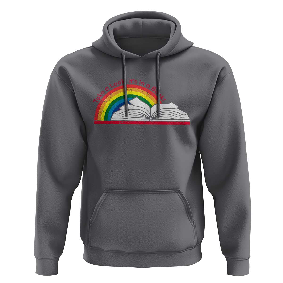 Take A Look It's In A Book Hoodie Reader Lover Librarian Rainbow