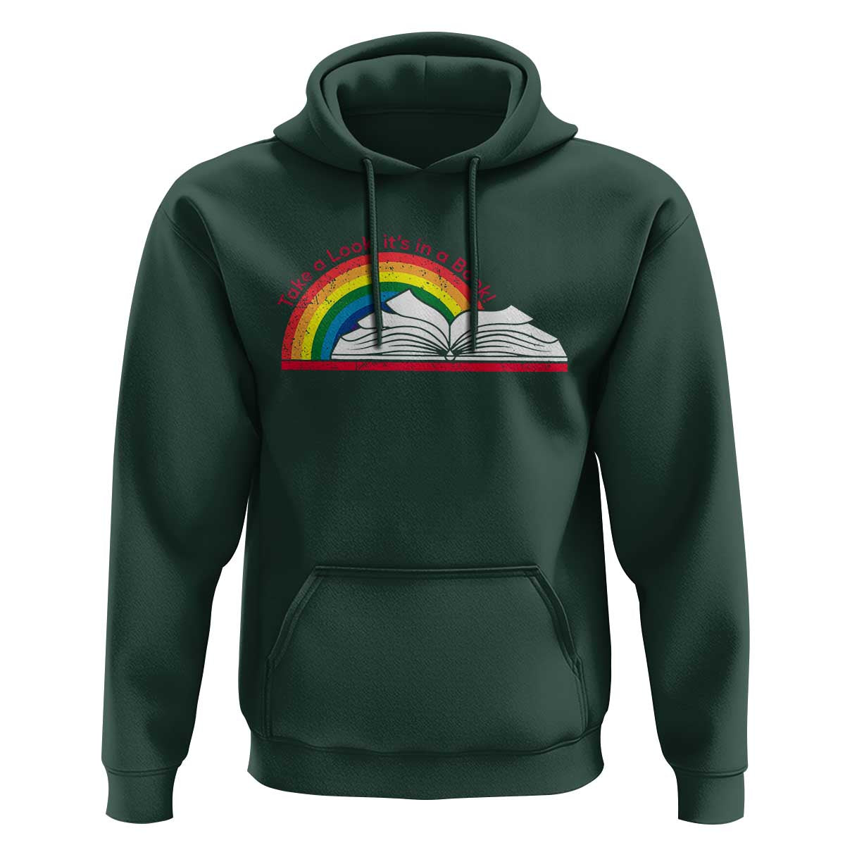 Take A Look It's In A Book Hoodie Reader Lover Librarian Rainbow
