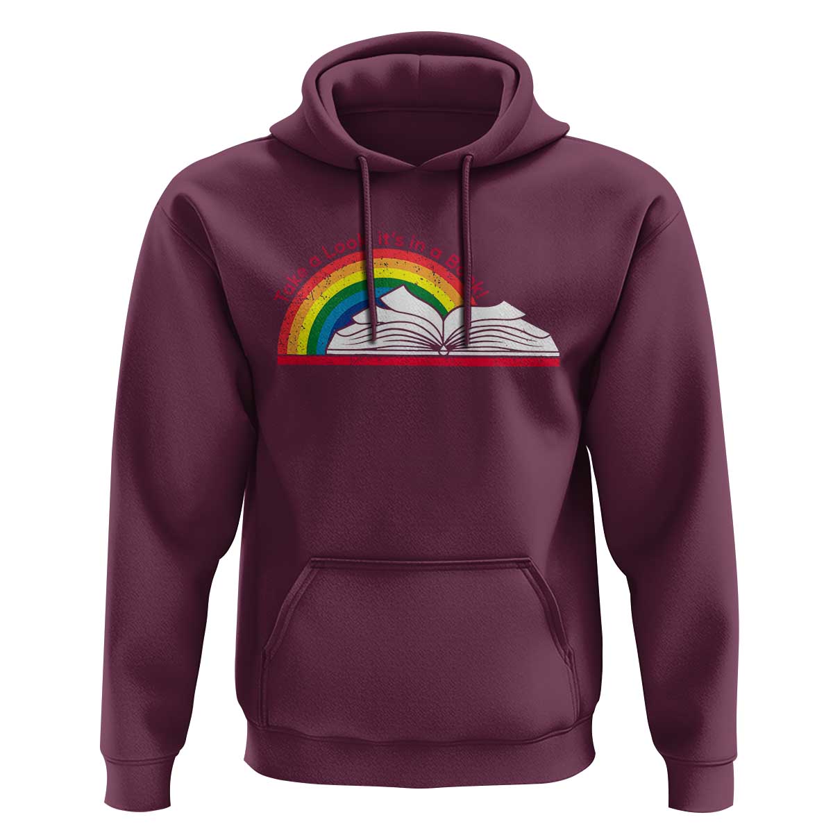 Take A Look It's In A Book Hoodie Reader Lover Librarian Rainbow