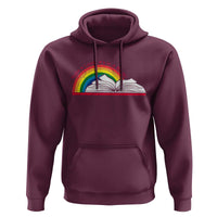 Take A Look It's In A Book Hoodie Reader Lover Librarian Rainbow