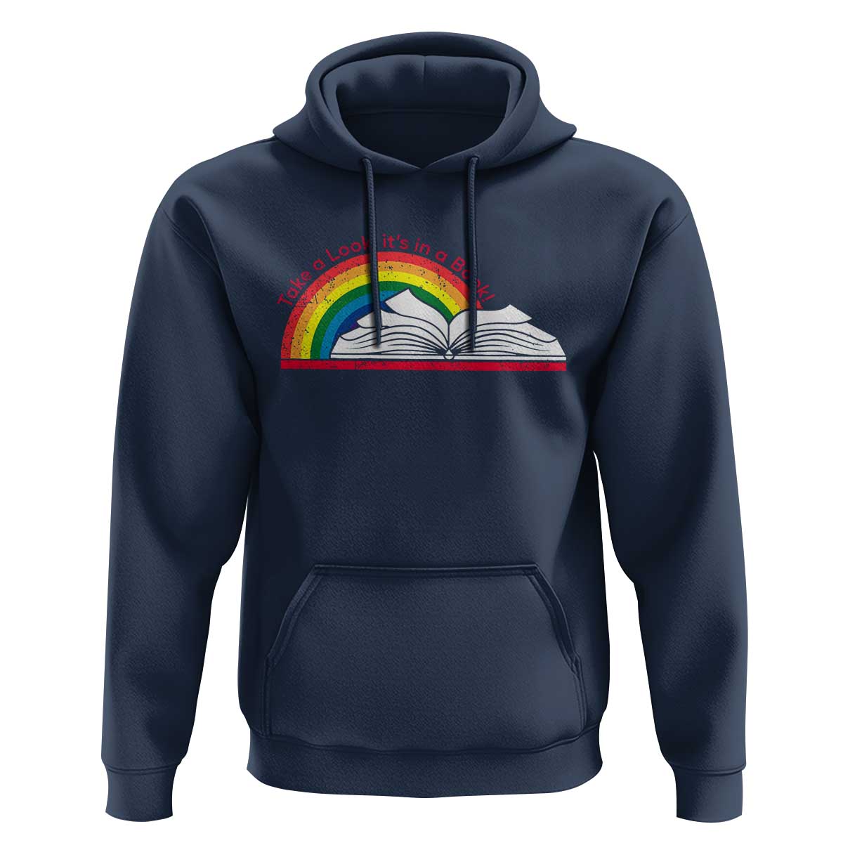 Take A Look It's In A Book Hoodie Reader Lover Librarian Rainbow