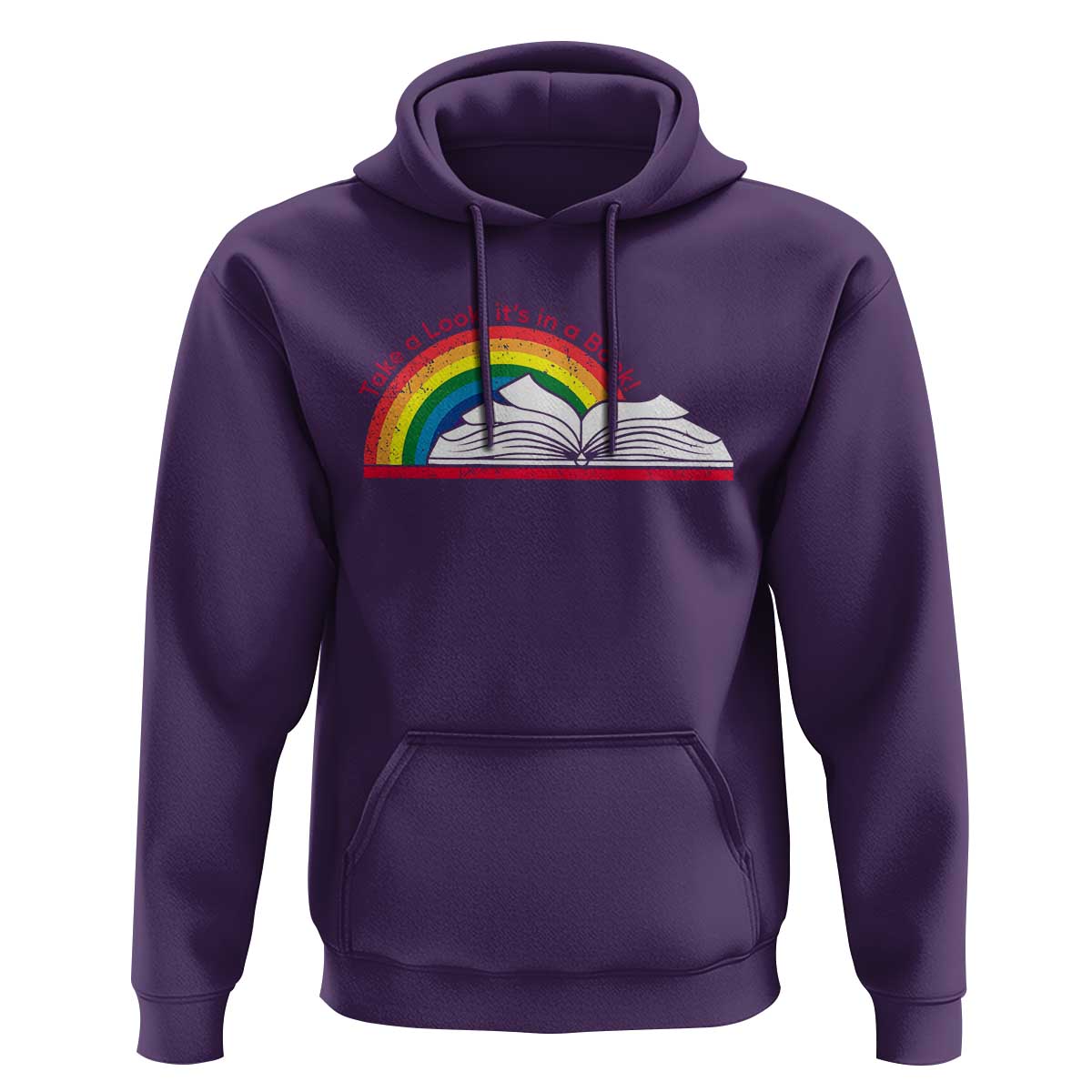 Take A Look It's In A Book Hoodie Reader Lover Librarian Rainbow
