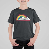 Take A Look It's In A Book T Shirt For Kid Reader Lover Librarian Rainbow