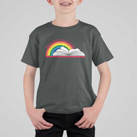 Take A Look It's In A Book T Shirt For Kid Reader Lover Librarian Rainbow