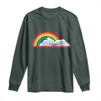 Take A Look It's In A Book Long Sleeve Shirt Reader Lover Librarian Rainbow