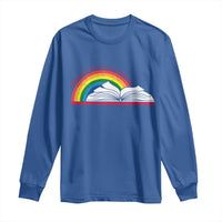 Take A Look It's In A Book Long Sleeve Shirt Reader Lover Librarian Rainbow