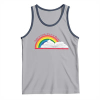 Take A Look It's In A Book Tank Top Reader Lover Librarian Rainbow