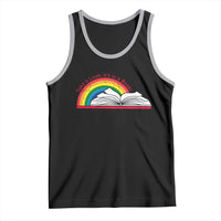 Take A Look It's In A Book Tank Top Reader Lover Librarian Rainbow