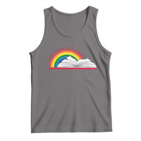 Take A Look It's In A Book Tank Top Reader Lover Librarian Rainbow