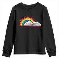 Take A Look It's In A Book Youth Sweatshirt Reader Lover Librarian Rainbow