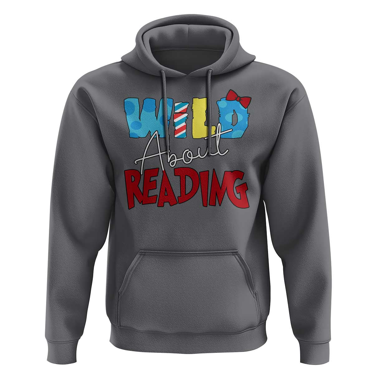 Funny Wild About Reading Hoodie Reader Lover Librarian
