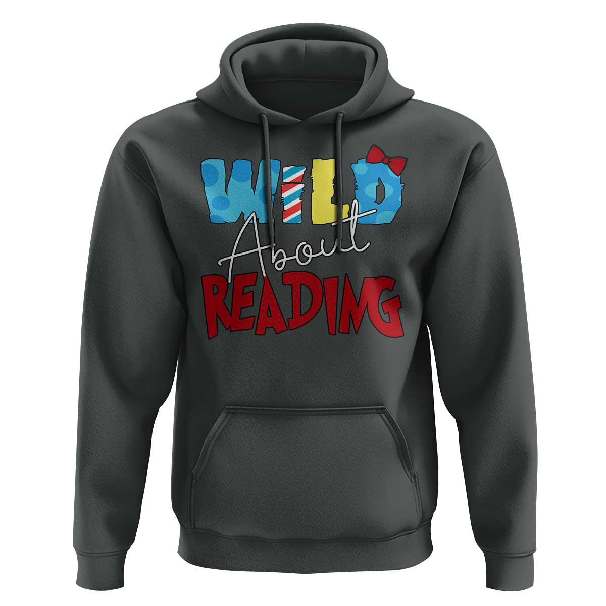 Funny Wild About Reading Hoodie Reader Lover Librarian