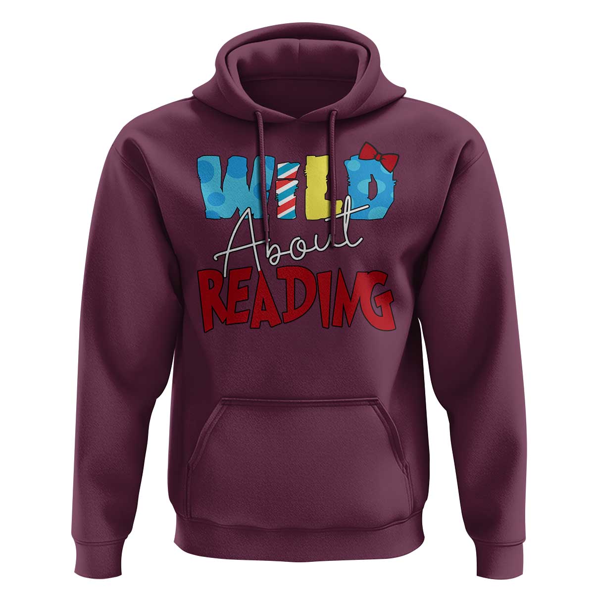 Funny Wild About Reading Hoodie Reader Lover Librarian