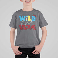 Funny Wild About Reading T Shirt For Kid Reader Lover Librarian