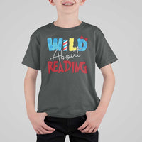 Funny Wild About Reading T Shirt For Kid Reader Lover Librarian