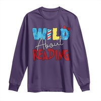Funny Wild About Reading Long Sleeve Shirt Reader Lover Librarian