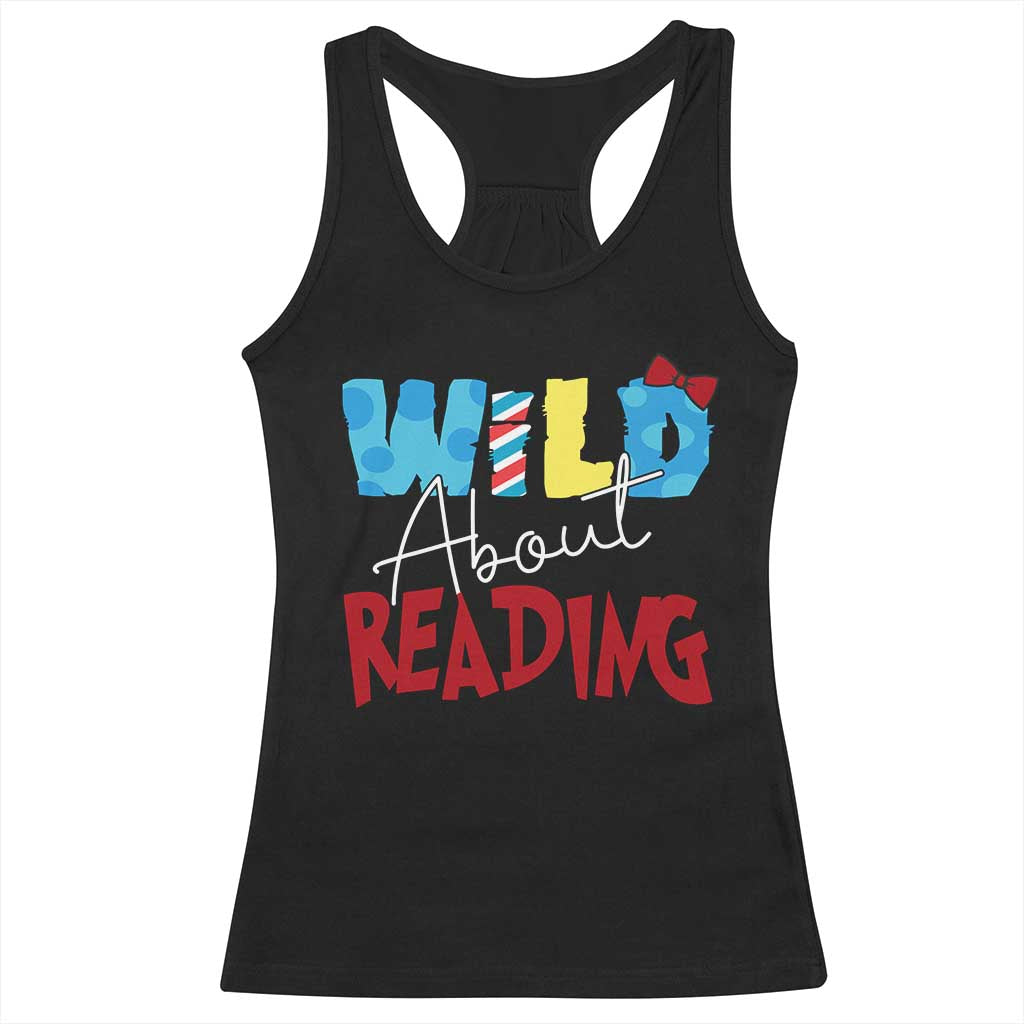 Funny Wild About Reading Racerback Tank Top Reader Lover Librarian